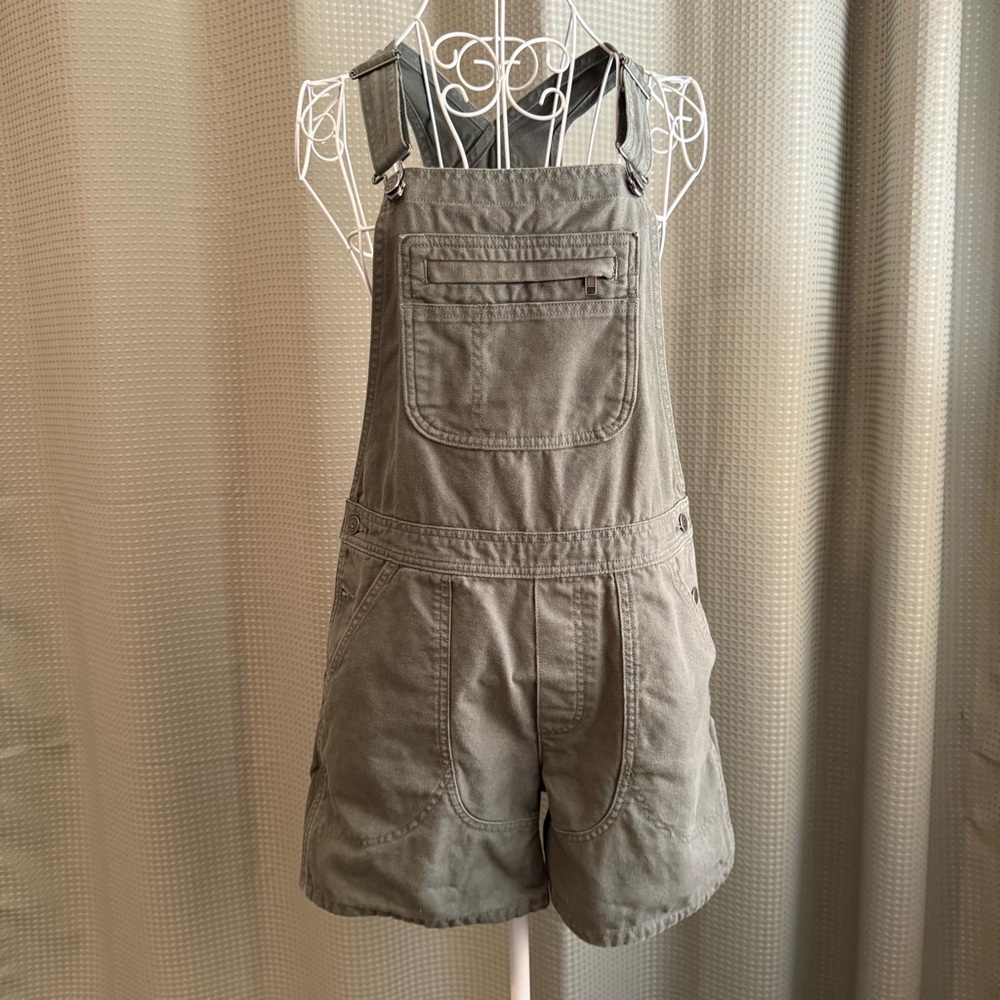 Patagonia Green Overall Shorts with Adjustable Straps